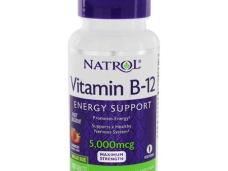 Natrol® Vitamin B12 Fast Dissolve Tablets  Dietary Supplement  5000 mcg  100 Count Hot on Sale