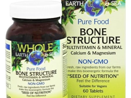 Whole Earth & Sea - Pure Food Bone Structure Multivitamin & Mineral - 60 Tablets Cheap