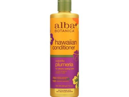 Alba Botanica Colorific Treated Hair Conditioner  Plumeria  12 oz Online Hot Sale