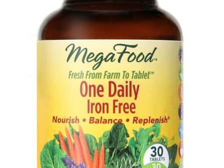 MegaFood One Daily - Iron Free - 30 Tablets on Sale