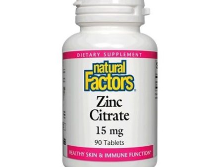 Natural Factors - Zinc Citrate 15 mg. - 90 Tablets Online now