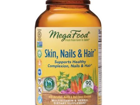 MegaFood, Skin, Nails & Hair, Supports Healthy Complexion, Nails & Hair, Multivitamin & Herbal Dietary Supplement, Gluten Free, Vegan, 90 Tablets (30 Servings) Discount