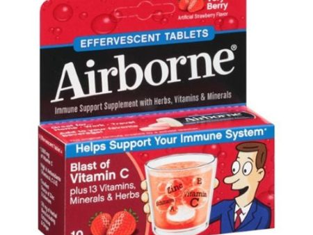 Airborne Very Berry Effervescent Tablets  10 count - 1000mg of Vitamin C - Immune Support Supplement (Packaging May Vary) Online