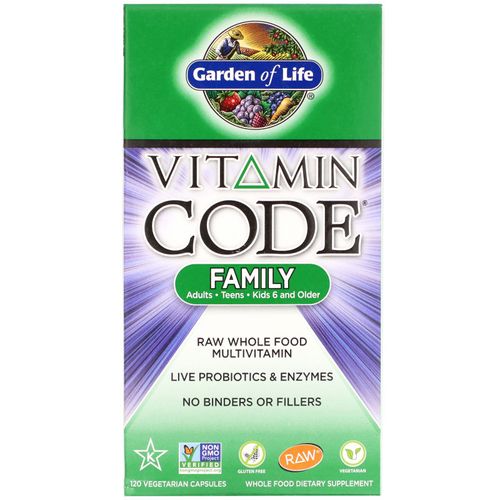 Vitamin Code  Family  Whole Food Multivitamin  120 Vegetarian Capsules  Garden of Life Fashion