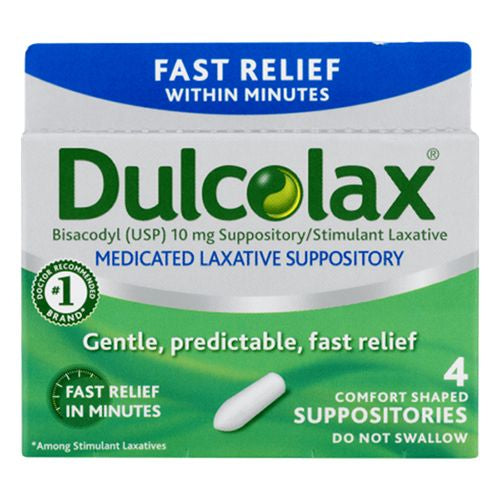 Dulcolax Laxative Suppositories (4 Ct) Fast  Reliable Relief Online Sale