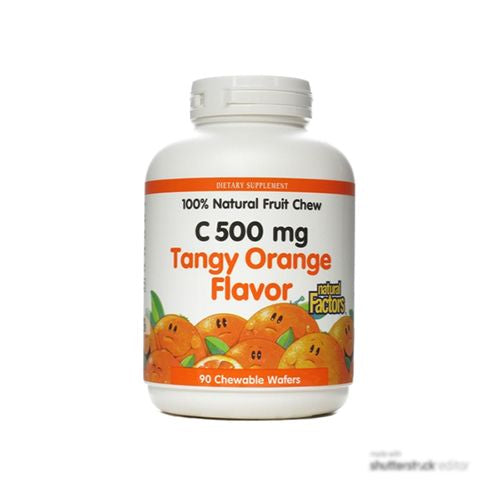 Vit.C 500mg Orang Chw By Natural Factors - 90 Tablets Online Sale