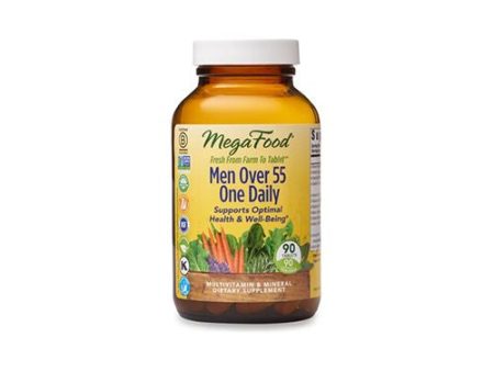 MegaFood  Men Over 55 One Daily  Supports Optimal Health and Wellbeing  Multivitamin and Mineral Dietary Supplement  Vegetarian  90 Tablets (90 Servings) Supply