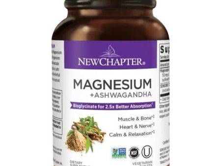 New Chapter Magnesium Supplement Tablets with Ashwagandha  30 Ct Sale