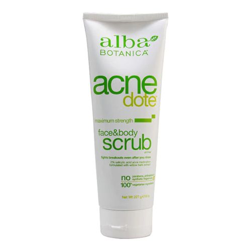 Alba Botanica Acnedote Face & Body Scrub with 2% Salicylic Acid  8 oz Online