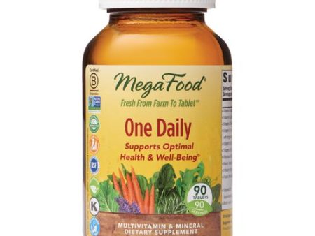 MegaFood  One Daily  Supports Optimal Health and Wellbeing  Multivitamin and Mineral Supplement  Gluten Free  Vegetarian  90 Tablets (90 Servings) Cheap