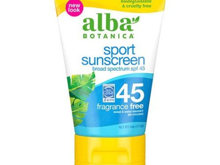 AL0039006 Alba Sport Sunscreen Fragrance Free SPF45   LOTION Fashion