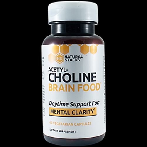 Acetyl-Choline Brain Food  60 Vegetarian Capsules  Natural Stacks Cheap