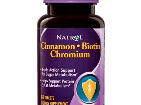 Natrol Cinnamon Biotin Chromium Tablets  60 Ct Sale