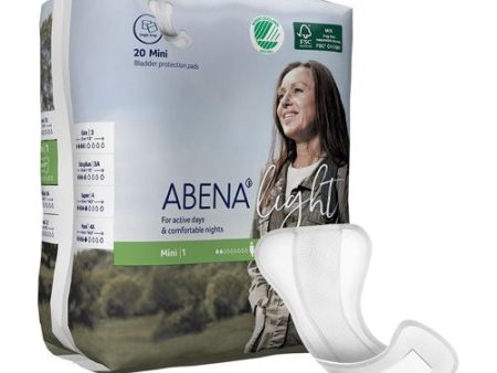 Abena Light Premium Incontinence Pad, Mini 1, 20 Count Supply