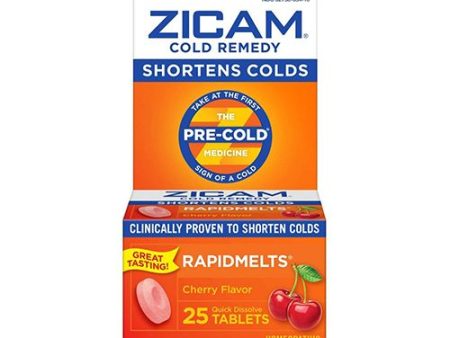 Zicam Zinc Cold Remedy RapidMelts Quick-Dissolve Tablets Cherry Flavor 25ct Cheap