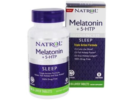 Natrol Advanced Sleep Melatonin + 5 HTP Bi-Layer Tablets  60 Ct Online Sale