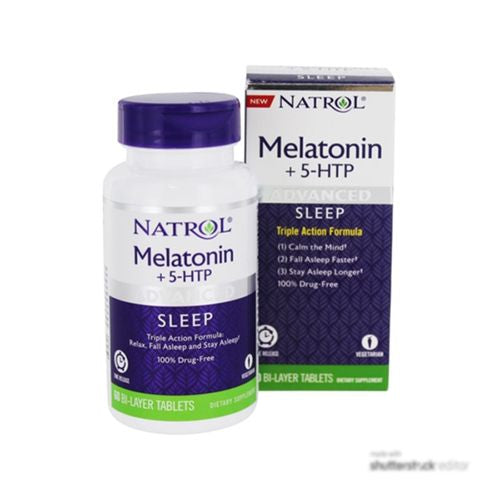 Natrol Advanced Sleep Melatonin + 5 HTP Bi-Layer Tablets  60 Ct Online Sale