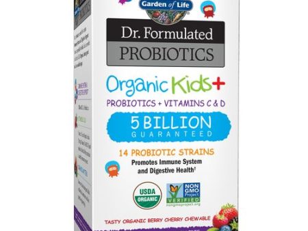 Garden of Life Dr. Formulated Probiotics Organic Kids Berry Cherry Shelf Stable 30 Chewable Tablet Online Sale