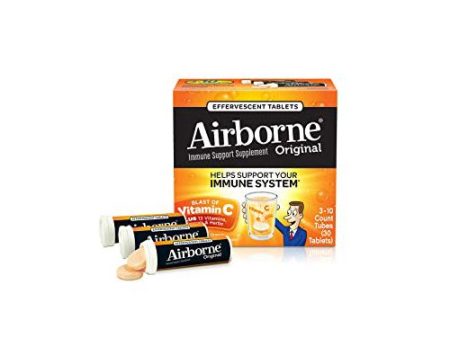 Airborne Vitamin C Effervescent Tablets  Zesty Orange  30 ct For Discount