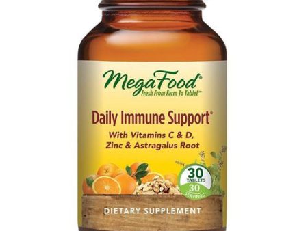 MegaFood Daily Immune Support - Immune System Support with Vitamin C  Vitamin D  Zinc  Astragalus Root  and More - Non-GMO Project Verified - Gluten-Free  and Vegetarian - 30 Tabs Hot on Sale