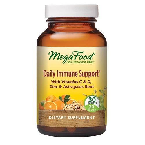 MegaFood Daily Immune Support - Immune System Support with Vitamin C  Vitamin D  Zinc  Astragalus Root  and More - Non-GMO Project Verified - Gluten-Free  and Vegetarian - 30 Tabs Hot on Sale