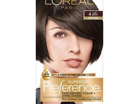 L Oreal Paris Superior Preference Permanent Hair Color  4 Dark Brown Online now