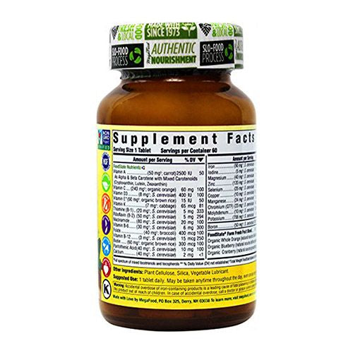 MegaFood  One Daily  Supports Optimal Health and Wellbeing  Multivitamin and Mineral Supplement  Gluten Free  Vegetarian  60 Tablets (60 Servings) For Discount