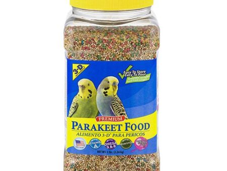 3-D Pet Products Premium Parakeet Food  5.0 LB Hot on Sale