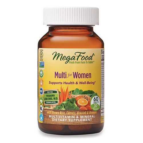 MegaFood  Multi for Women  Supports Optimal Health and Wellbeing  Multivitamin and Mineral Dietary Supplement  Gluten Free  Vegetarian  60 tablets (30 servings) For Sale