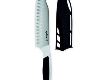 Zyliss Comfort Santoku Knife - Stainless Steel Non-Slip Contoured Handle with Safety Kitchen Blade Guard - Dishwasher Safe - 7 inches Online