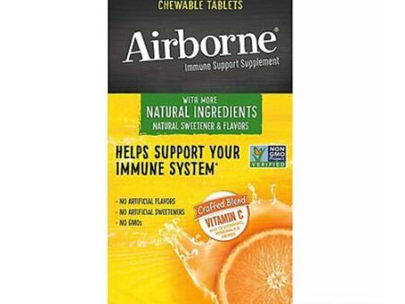 Airborne Zesty Orange Chewable Tablets (64 count), Immune Support Supplement Cheap