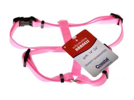 Tuff Collar Nylon Adjustable Harness - Bright Pink Hot on Sale