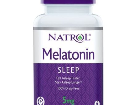 Natrol® Melatonin Time Release Sleep Aid Tablets  Drug-Free Supplement  5mg  100 Count Sale