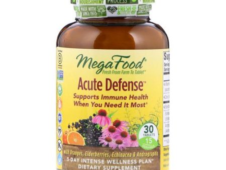 MegaFood  Immune Defense  Supports Immune and Cellular Health  5-Day Intense Wellness Supplement Vegan  30 Tablets (15 Servings) Supply