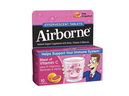 Airborne Vitamin C Effervescent Tablets  Pink Grapefruit - 10 ct Discount