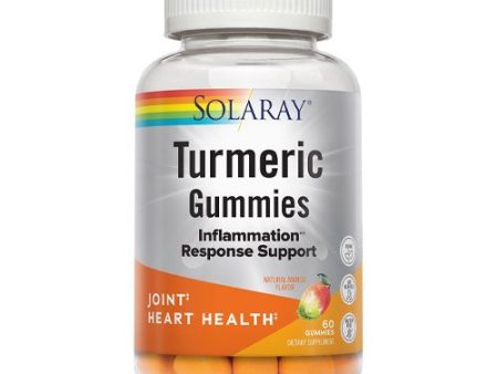 Solaray Turmeric Gummies w  Ginger | Healthy Heart & Inflammation Response Support | Vegan  Gluten Free | 30 Serv  60 Ct For Sale