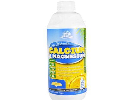 Liquid Health Calcium & Magnesium  Vitamin D3  Liquid Supplement Joint and Bones Tissue Support  Citrate Vegetarian Natural Non GMO - 32 Fl oz. Sale