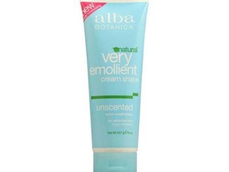 Alba Botanica 694026 Alba Botanica Very Emollient Natural Moisturizing Cream Shave Unscented - 8 fl oz Fashion