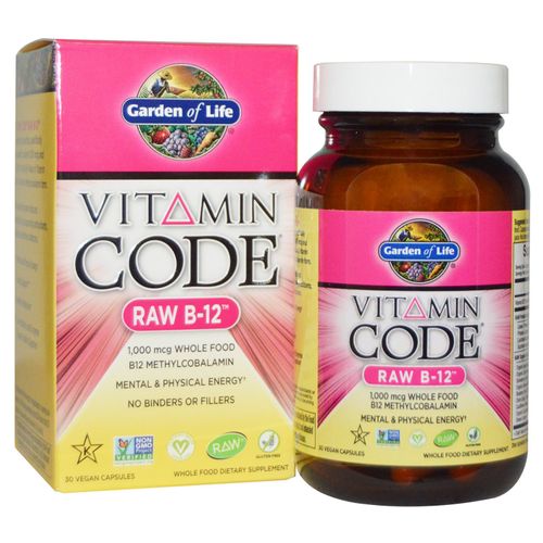 Garden of Life Vitamin Code Raw B-12  30 Vegan Capsules Online Hot Sale