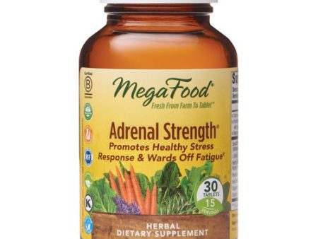 MegaFood, Adrenal Strength, Supports a Healthy Stress Response, Herbal Supplement, Gluten Free, Vegetarian, 30 Tablets (15 Servings) For Cheap