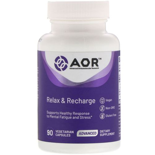 Advanced Orthomolecular Research AOR  Relax   Recharge  90 Vegetarian Capsules Online now